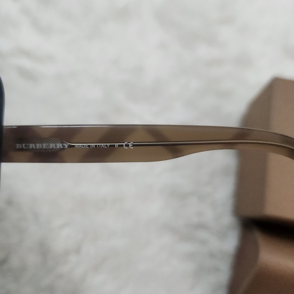 Burberry Black and Tan Check Sunglasses - Picture 8 of 9